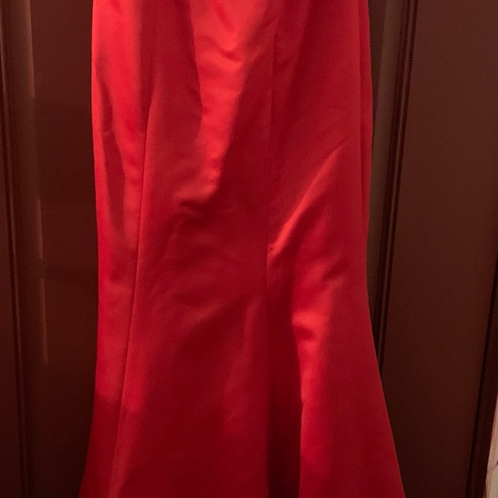 Red long gown